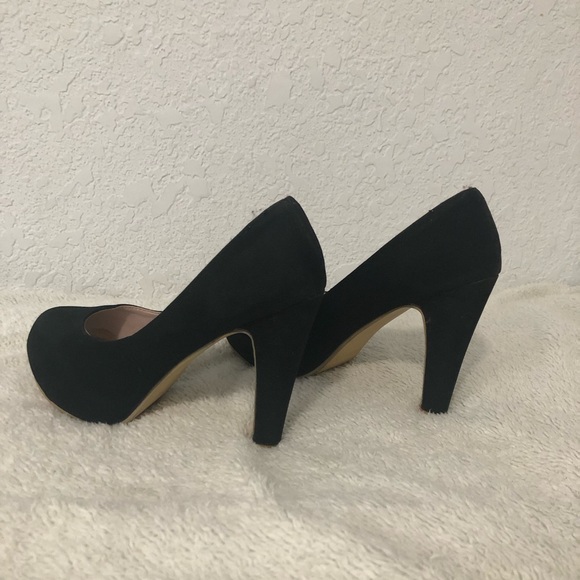 LIQUIDATING Black Suede Women’s Platform Pumps Size EU 39/US 8 Shoes - Picture 2 of 5